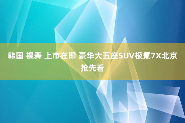 韩国 裸舞 上市在即 豪华大五座SUV极氪7X北京抢先看