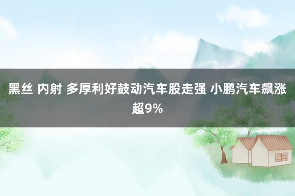 黑丝 内射 多厚利好鼓动汽车股走强 小鹏汽车飙涨超9%